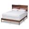 Baxton Studio Anthony Walnut Wood Queen Size Panel Bed 167-10724 - alternate 4